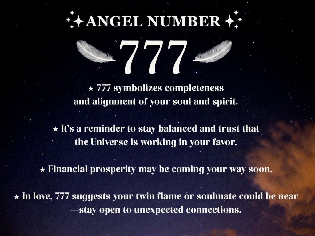 777 angel number meaning